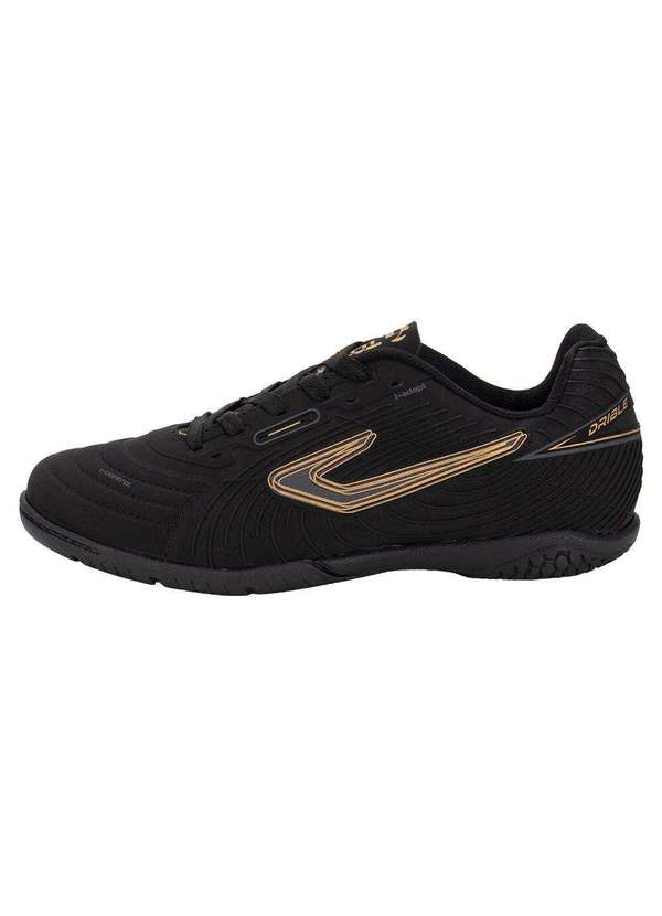 Topper - Chuteira Futsal Drible Vi Topper Tp0454 - Preto/Dourado 2
