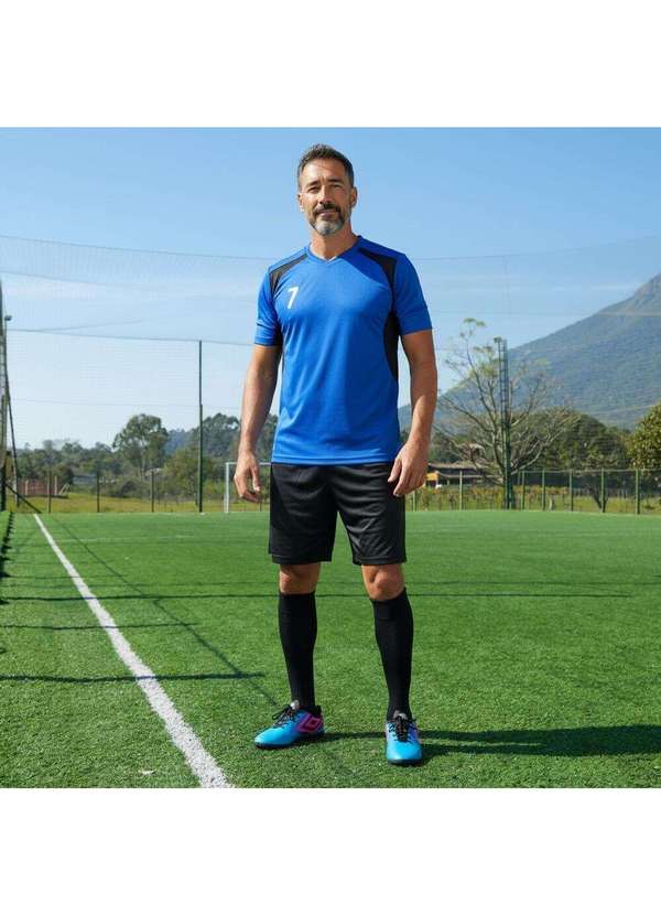 Umbro - Chuteira Masculina Society Action Umbro U01fb00249 Azul/Rosa 2