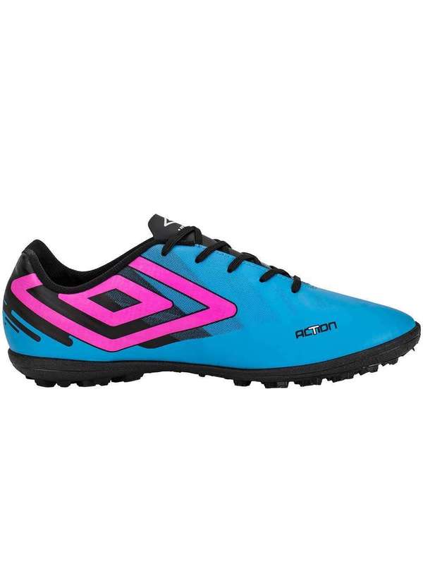 Umbro - Chuteira Masculina Society Action Umbro U01fb00249 Azul/Rosa 5