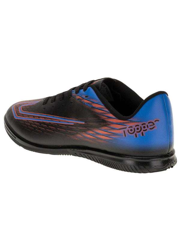 Topper - Chuteira Masculina Strike Iv Futsal Topper - Tp04010001 - Preto/Azul 3