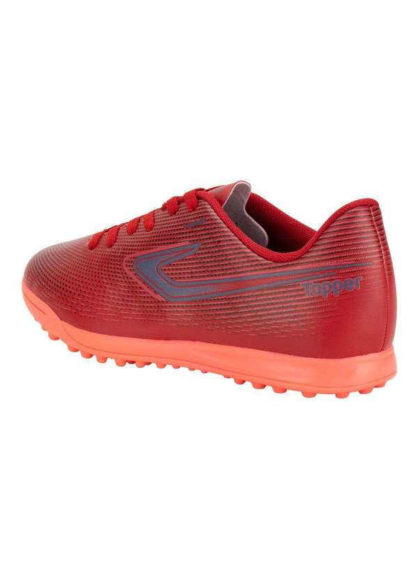 Topper - Chuteira Society Slick Vi Topper Tp0579 - Vermelho 3