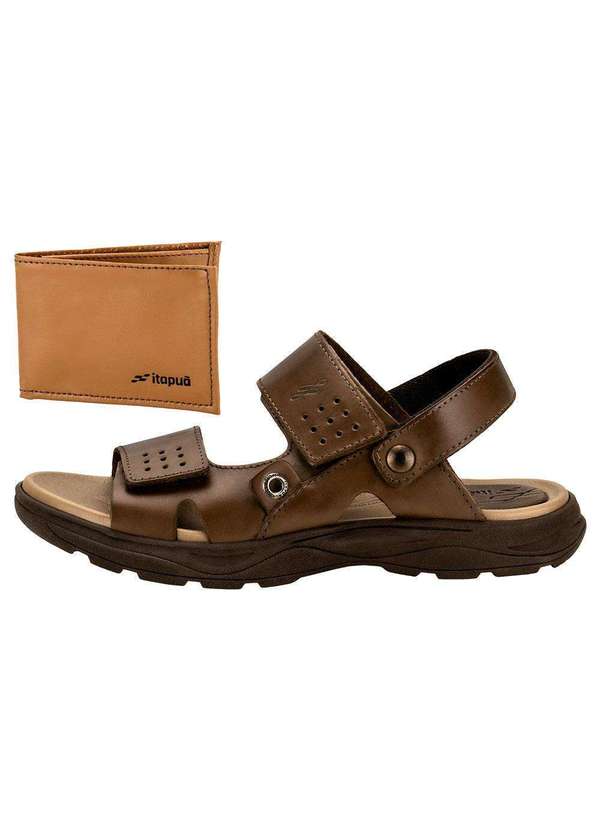 Itapua - Kit Sandália Masculina e Carteira Itapuã 1252 - Chocolate 2