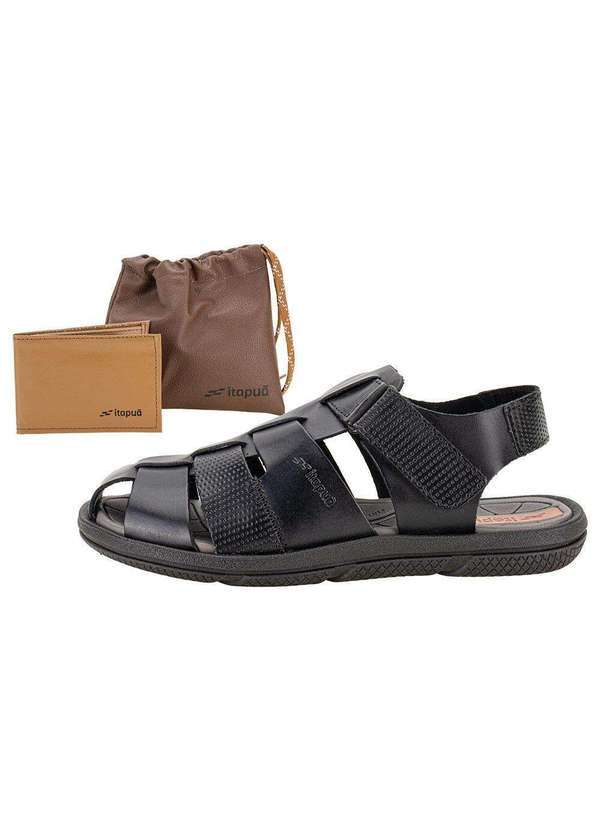 Itapua - Kit Sandália Masculina e Carteira Itapuã 754 - Preto 2