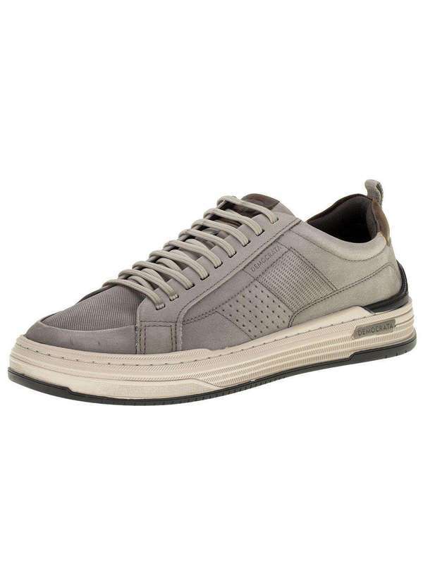 Democrata - Sapatênis Masculino Denim Mike Democrata - 240601 - Cinza