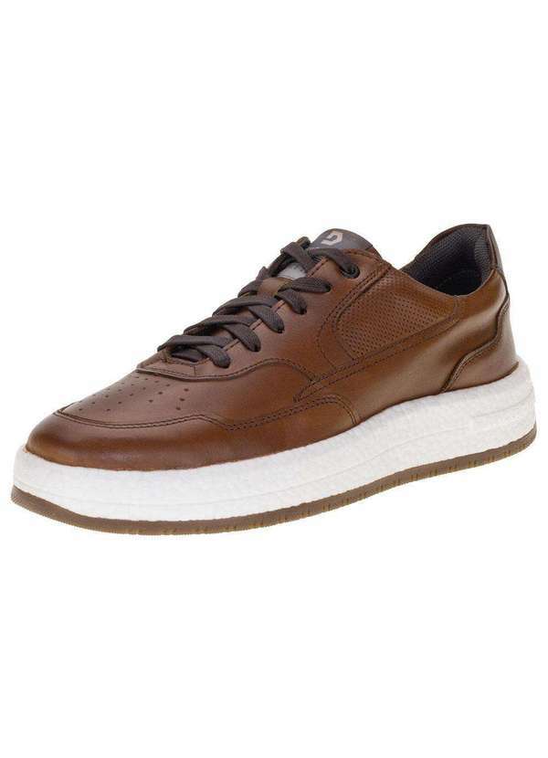 Democrata - Sapatênis Masculino Drake Pulse Democrata 600101 - Caramelo