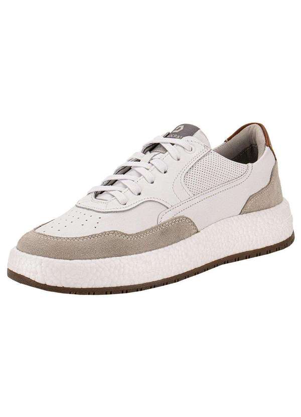 Democrata - Sapatênis Masculino Drake Pulse Democrata 600101 - Branco/Cinza