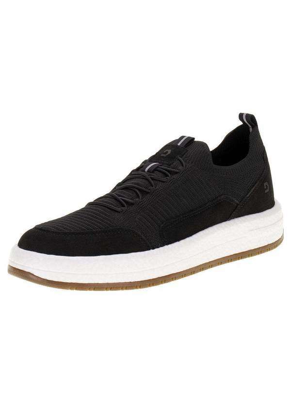 Democrata - Sapatênis Masculino Drake Pulse Democrata 600102 - Preto