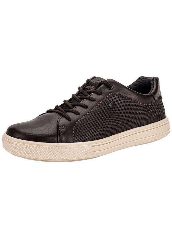 Pegada - Sapatênis Masculino Pegada 111501 Café/Bege