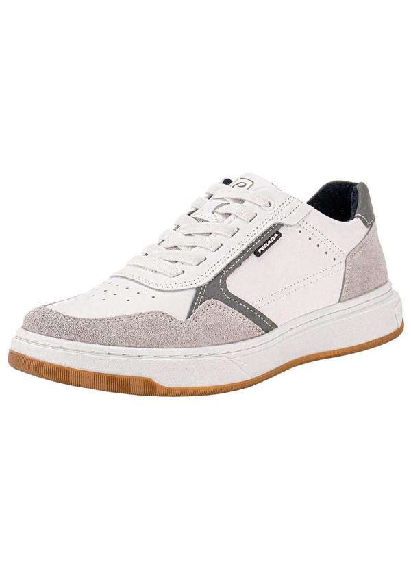 Pegada - Sapatênis Masculino Pegada 111704 - Branco/Cinza