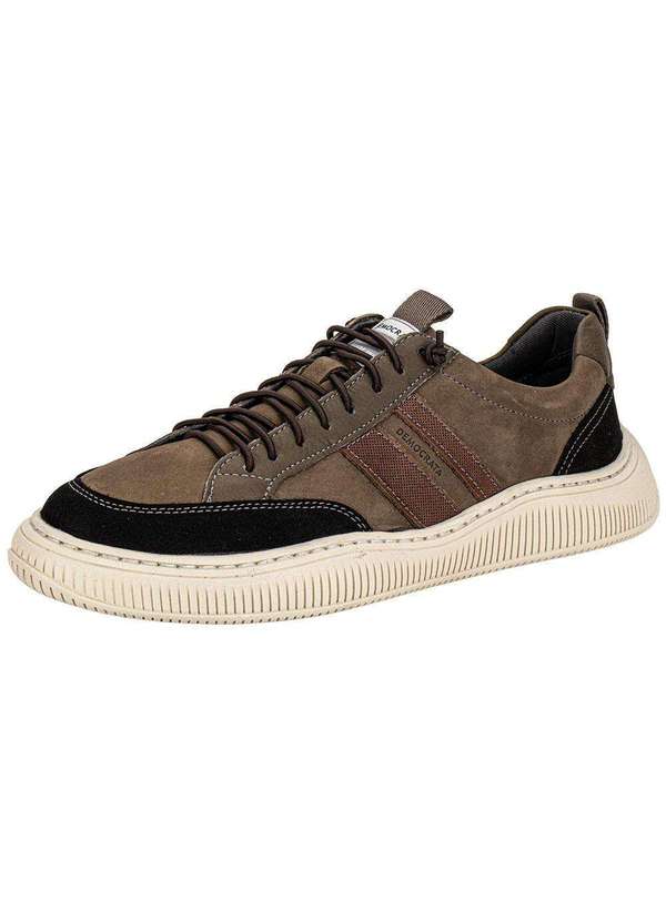 Democrata - Sapatênis Masculino Vibe Democrata 625101 Taupe