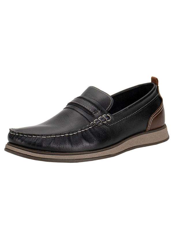 Democrata - Mocassim Masculino Nash Democrata 252302 - Preto