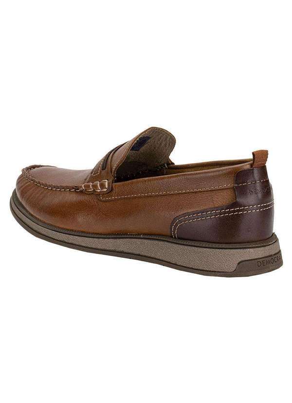 Democrata - Mocassim Masculino Nash Democrata 252302 - Caramelo 3