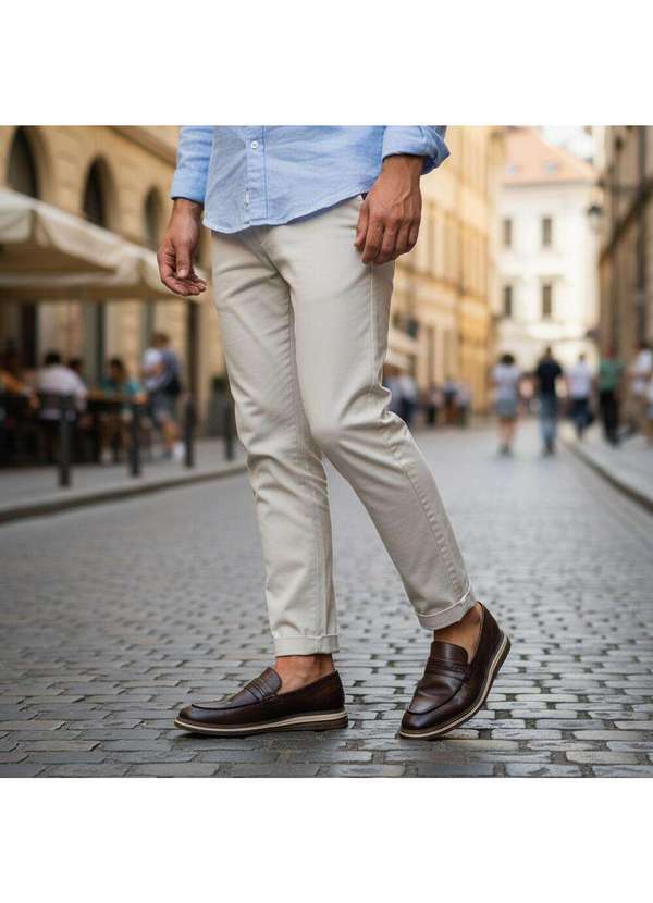 Democrata - Sapato Masculino Dune Hi Soft Democrata 298203 Café 2