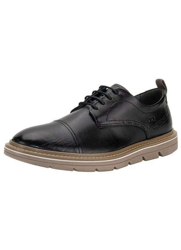 Democrata - Sapato Masculino Jeff Democrata 604101 - Preto