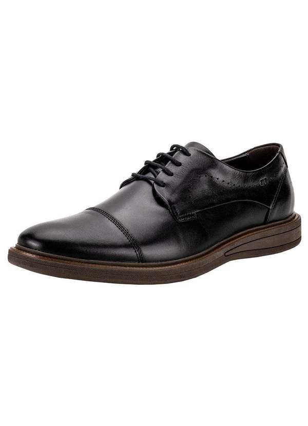 Democrata - Sapato Masculino Metropolitan Bay Democrata - 273101 - Preto/Café