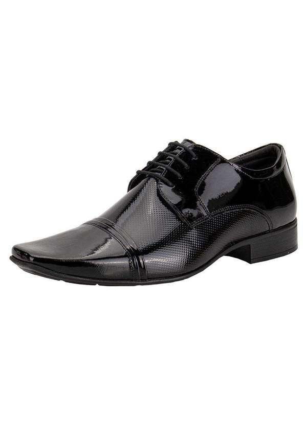 Jota Pe - Sapato Masculino Social Air Fillipo Jota Pe 77700 - Verniz/Preto
