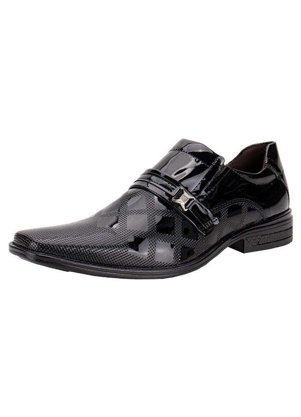 Bkarellus - Sapato Masculino Social Bkarellus Tr97 - Verniz/Preto 01