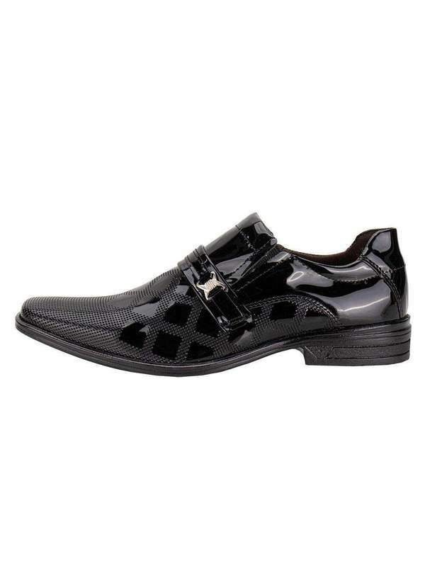 Bkarellus - Sapato Masculino Social Bkarellus Tr97 - Verniz/Preto 01 2