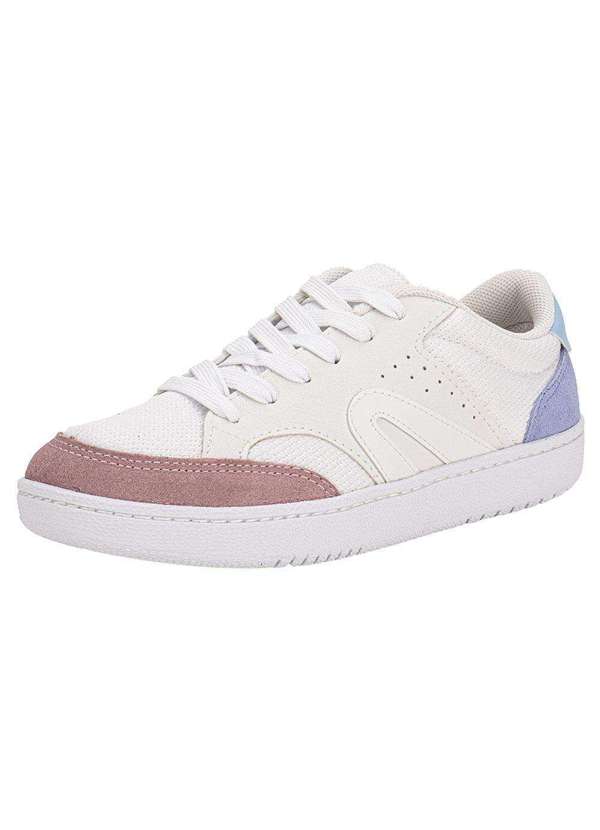 Rainha - Tênis Casual Castle Ii Rainha Ra0330 - Branco/Rosa