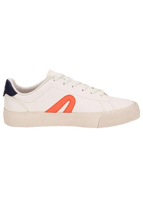 Rainha - Tênis Casual York Rainha Ra0243 - Branco/Laranja 5