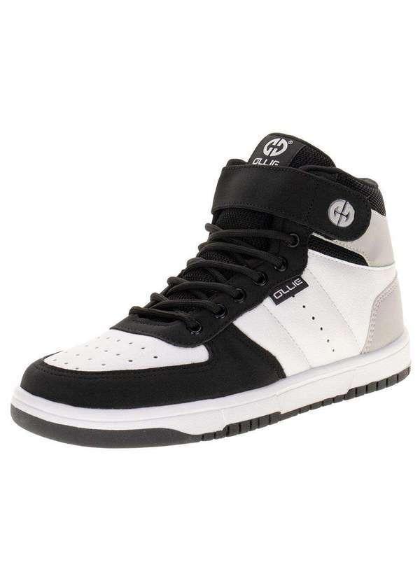 Ollie - Tênis Masculino Cano Alto Alpha 2 Ollie 400 - Branco/Preto