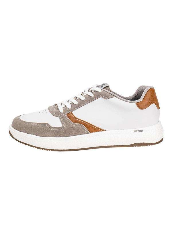 Brsport - Tênis Masculino Casual Brsport 2297102 - Branco/Cinza 2