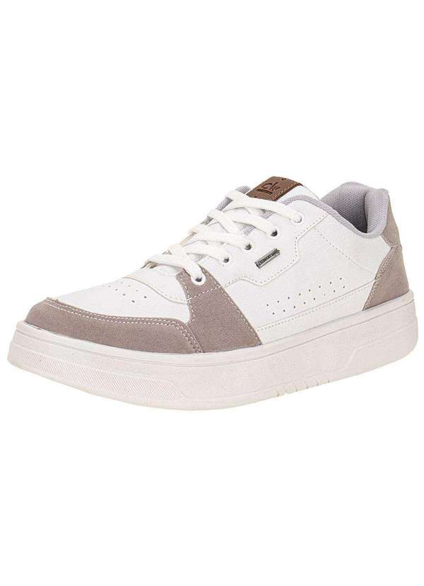 Confort Way - Tênis Masculino Casual Confort Way 902501 - Branco/Cinza