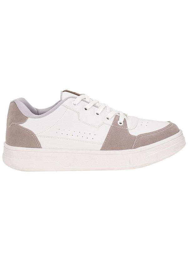 Confort Way - Tênis Masculino Casual Confort Way 902501 - Branco/Cinza 5
