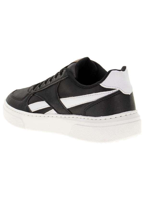 Confort Way - Tênis Masculino Casual Confort Way - 9114 - Preto/Branco 3