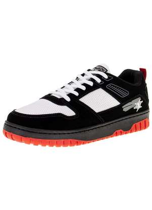 Tênis Masculino Casual Nesk - C5725 - Preto/Branco - Clovis Calcados