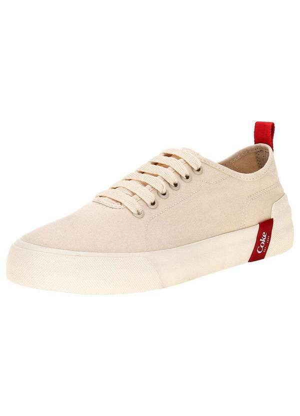 Coca Cola - Tênis Masculino Charlotte Canvas Coca-Cola Cc2404 - Natural
