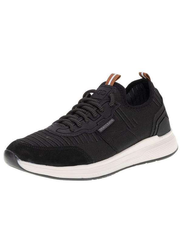 Democrata - Tênis Masculino Denim Journey Extra Soft Democrata - 265105 - Preto