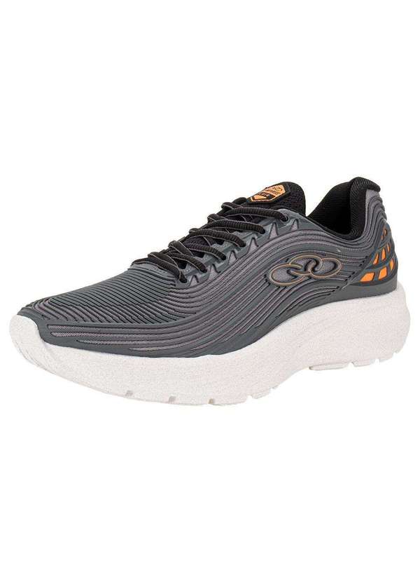Olympikus - Tênis Masculino Fluir Olympikus 43542347 - Cinza/Laranja
