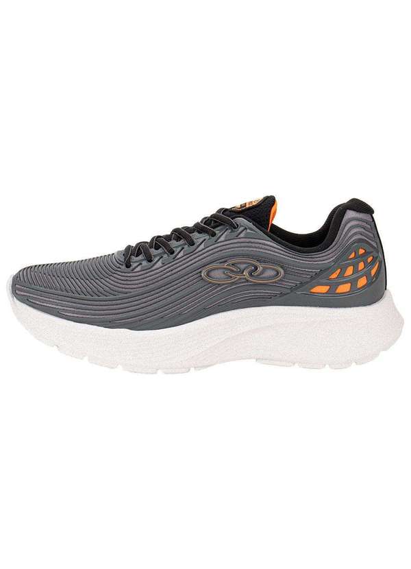 Olympikus - Tênis Masculino Fluir Olympikus 43542347 - Cinza/Laranja 2