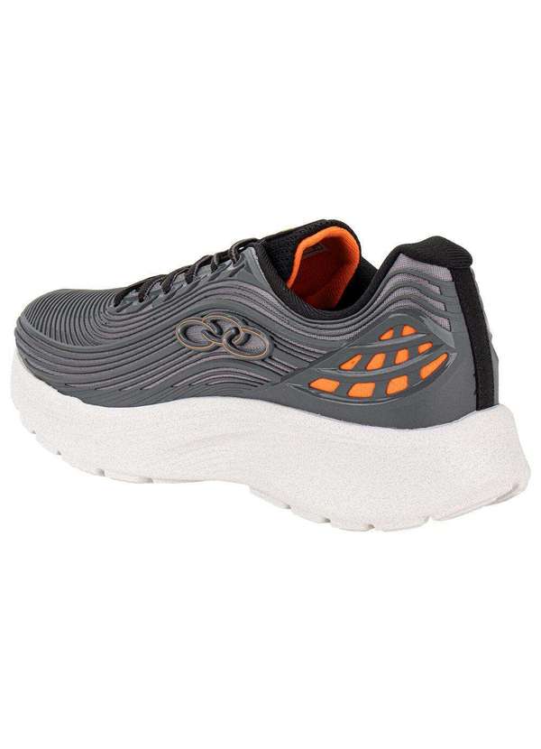Olympikus - Tênis Masculino Fluir Olympikus 43542347 - Cinza/Laranja 3