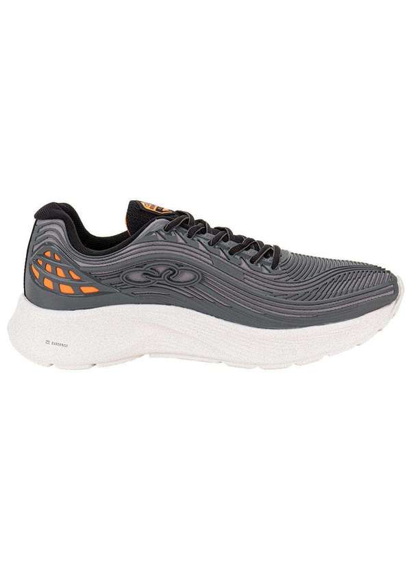 Olympikus - Tênis Masculino Fluir Olympikus 43542347 - Cinza/Laranja 5