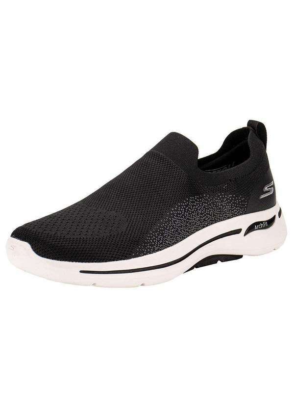 Skechers - Tênis Masculino Go Walk Arch Fit Seltos Skechers 216136 - Preto/Branco