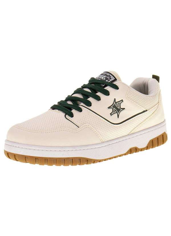 Nesk - Tênis Masculino Nesk - C5731 - Bege/Verde