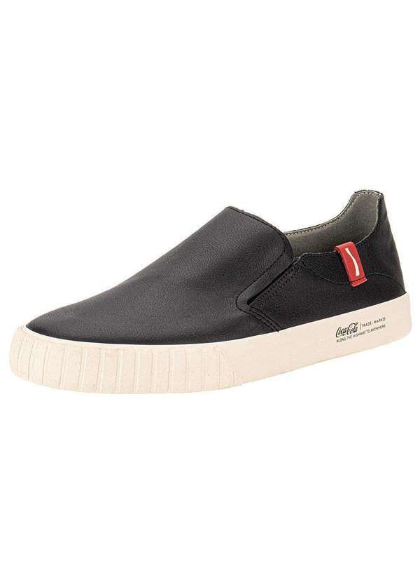 Coca Cola - Tênis Masculino Philadelphia Leather Coca Cola Cc2417 - Preto