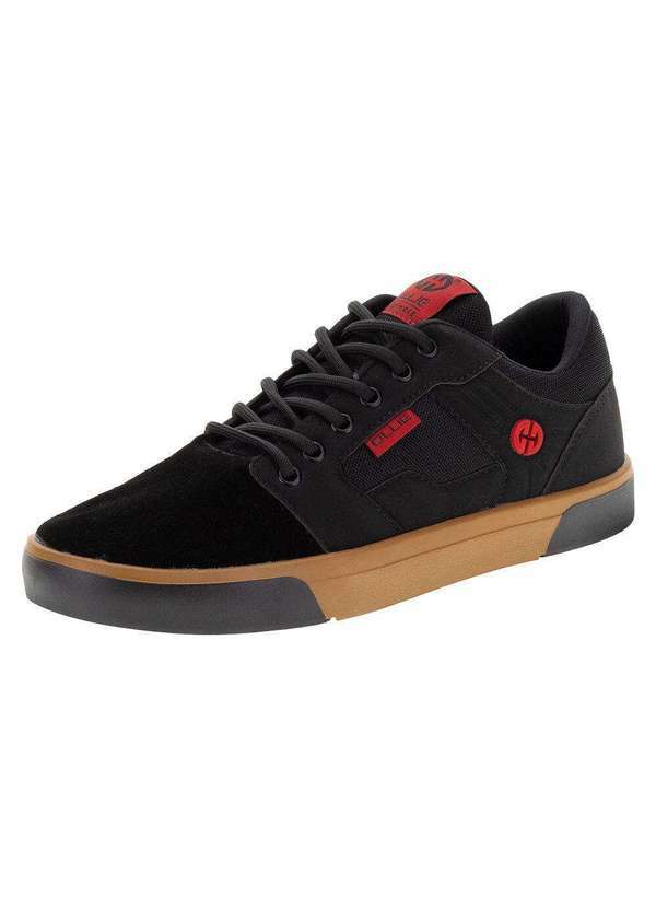Ollie - Tênis Masculino Plazza Ollie- 68599 - Preto/Vermelho