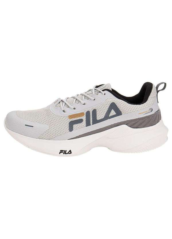 Fila - Tênis Masculino Progress Lite Fila F01tr00044 - Cinza/Laranja 2