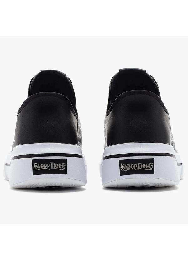 Skechers - Tênis Masculino Snoop Dogg: Snoop One- Double G Leather - Preto/Branco 3