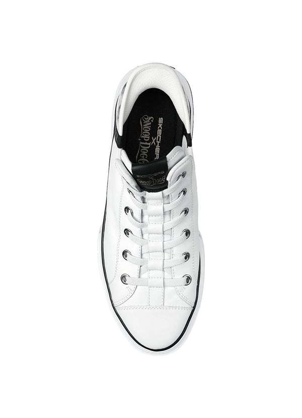 Skechers - Tênis Masculino Snoop Dogg: Snoop One-Og Leather Skechers - Branco/Preto 4