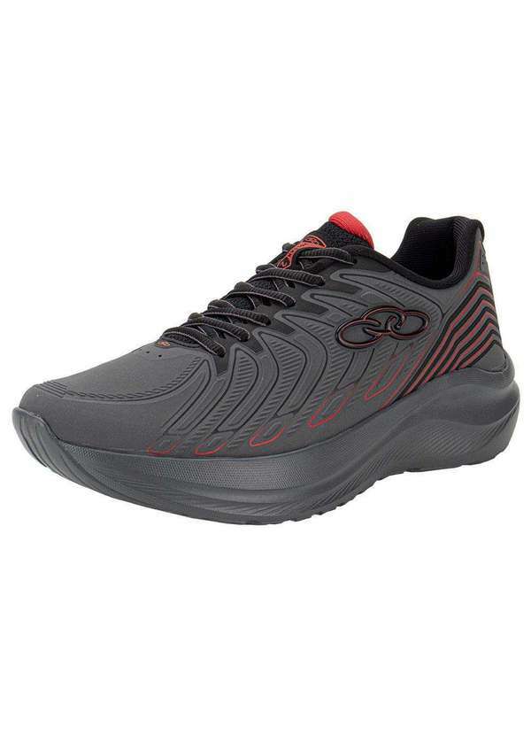 Olympikus - Tênis Masculino Volcan 2 Olympikus 43538342 - Cinza/Vermelho