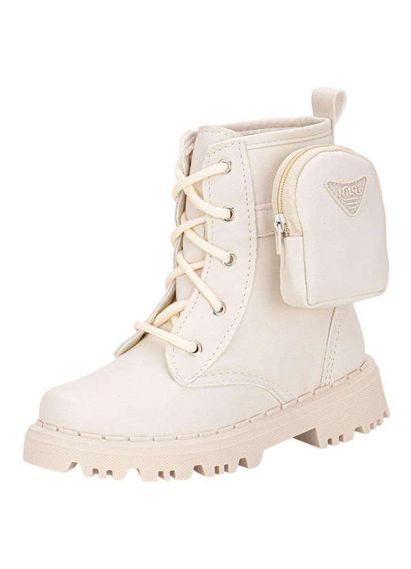 Nilqi - Bota Infantil Coturno Bag Nilqi - 1500 - Branco/Off