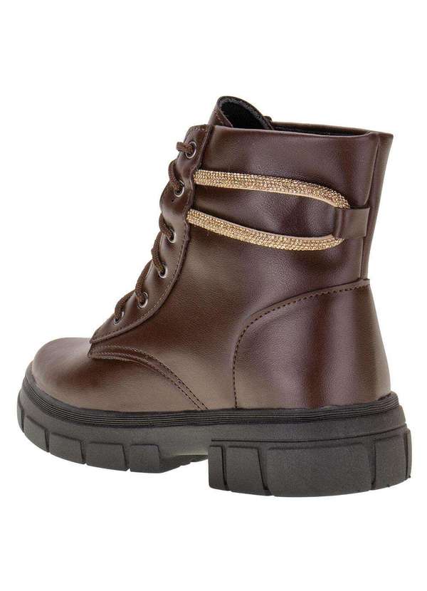 Doce Menina - Bota Infantil Coturno Doce Menina 1604 - Café 3