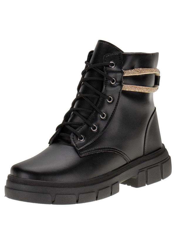 Doce Menina - Bota Infantil Coturno Doce Menina 1604 - Preto