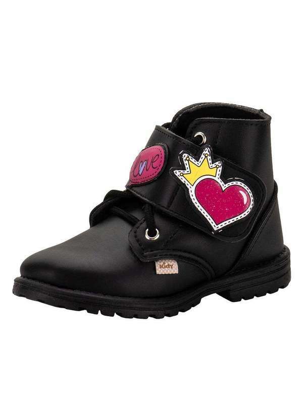 Kidy - Bota Infantil Coturno Fashion Kidy 0840086 - Preto