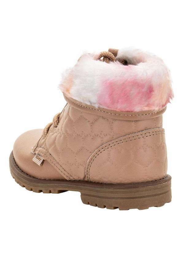 Kidy - Bota Infantil Coturno Fashion Kidy 0840086 - Bege/Rosa 3