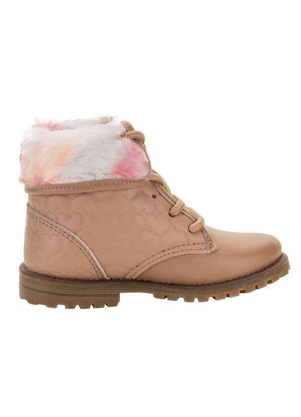Kidy - Bota Infantil Coturno Fashion Kidy 0840086 - Bege/Rosa 5